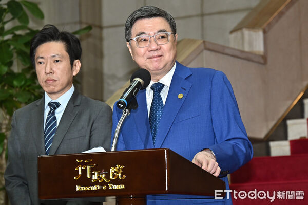 ▲▼行政院長卓榮泰於今(16)日針對臺美關稅談判議題發表談話。(圖/記者李毓康攝)