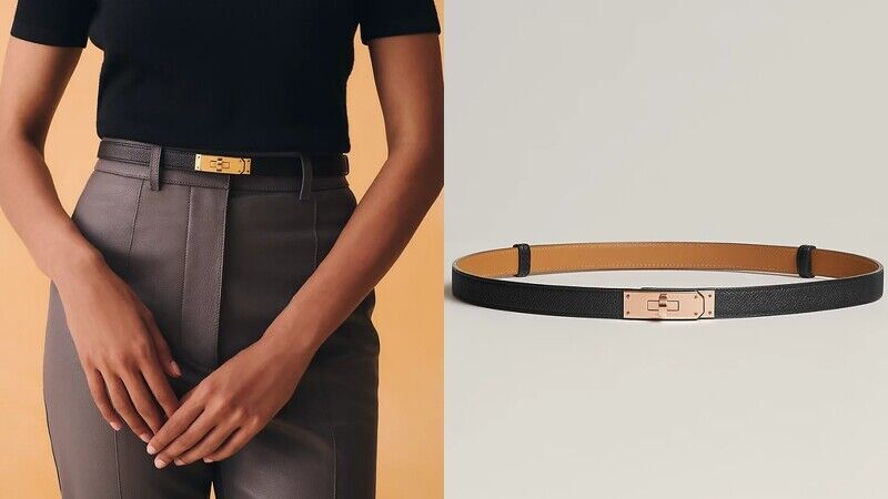 愛馬仕不能錯過的隱藏好物!「Kelly 18」鎖釦皮帶默默竄紅,可繫、可背還能當髮飾