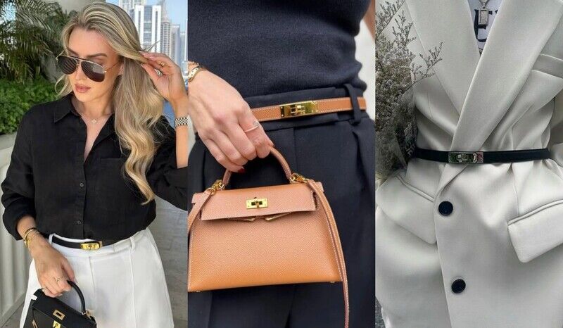 愛馬仕不能錯過的隱藏好物!「Kelly 18」鎖釦皮帶默默竄紅,可繫、可背還能當髮飾