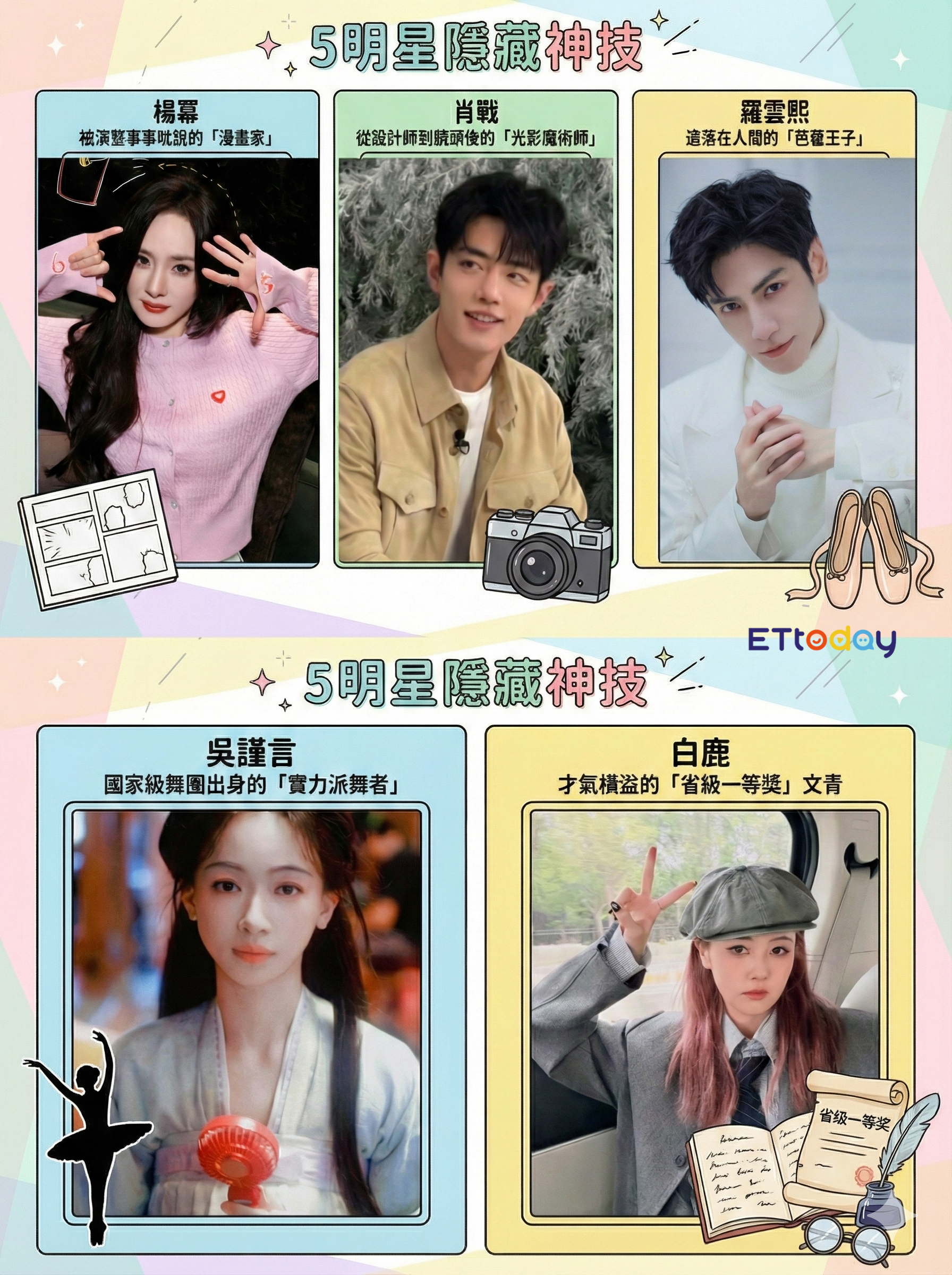 ▲▼5明星隱藏神技盤點。(圖/翻攝自)