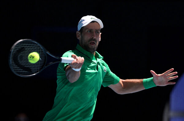 ▲塞爾維亞名將喬科維奇(Novak Djokovic)解決義大利好手梅斯特雷利。(圖/路透)