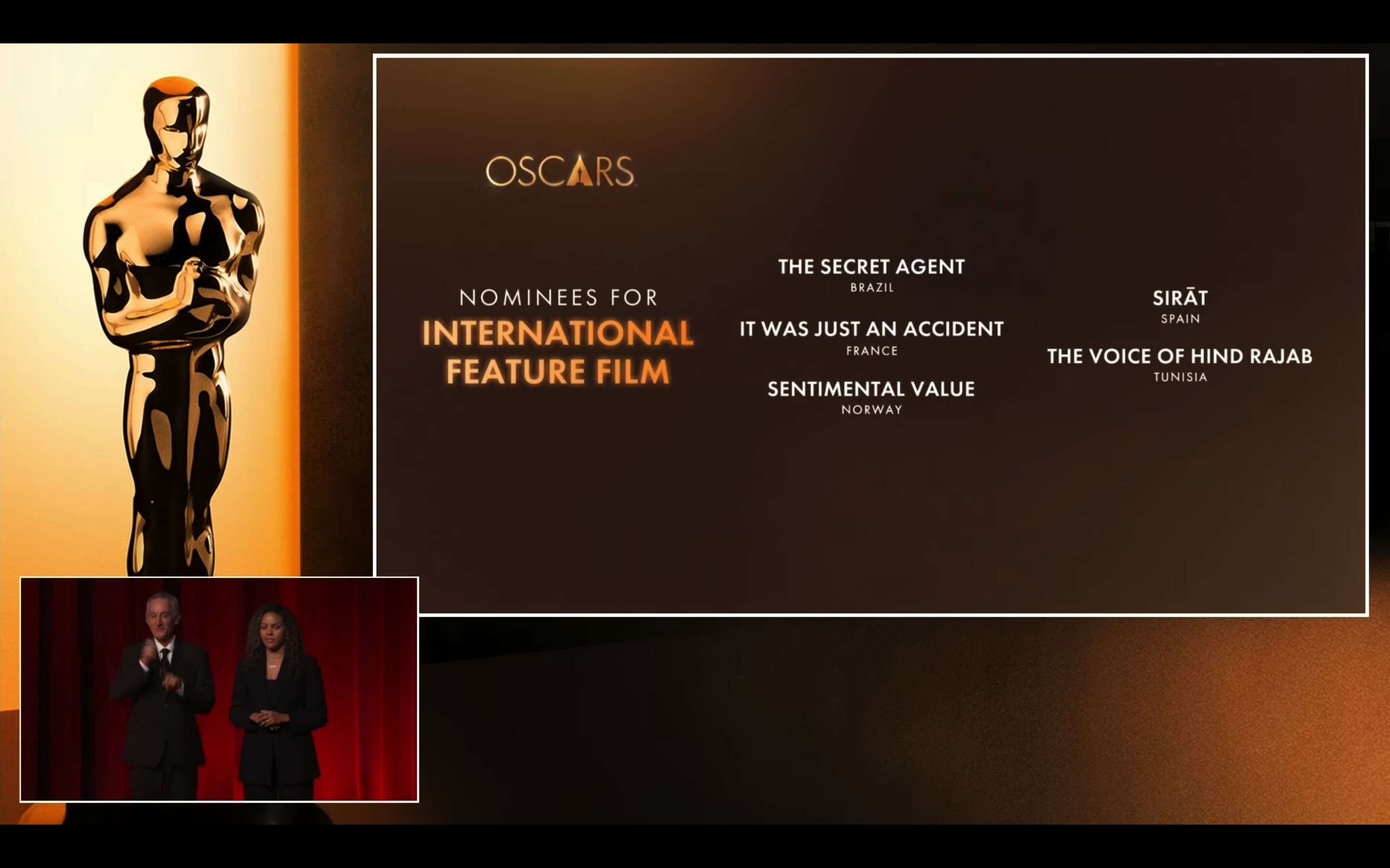 ▲第98屆奧斯卡金像獎「最佳國際影片」入圍。(圖/翻攝自YouTube/Oscars)