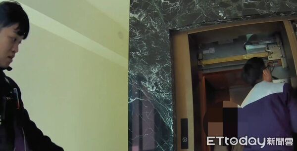 ▲▼台中女子受困電梯20分鐘,最後靠「這招」脫險 。(圖/民眾提供,下同)