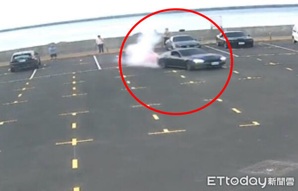 ▲▼高雄男闖大學停車場「惡意燒胎」!害新路面毀了 他被依2罪函送 。(圖/記者賴文萱翻攝)