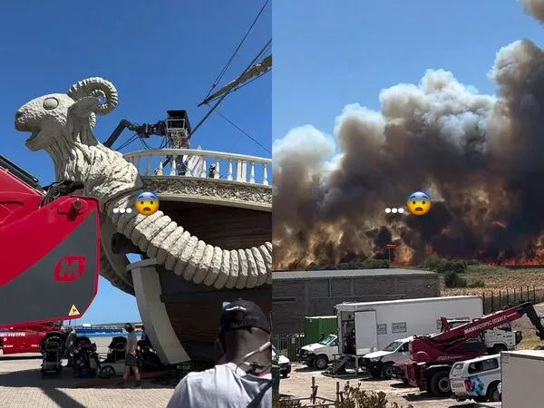 ▲▼《航海王》片場驚見大火!新田真劍佑限動令粉絲憂心。(圖/翻攝自IG)