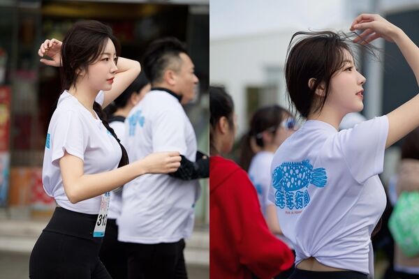 ▲▼安芝儇到澎湖參加馬拉松,超美畫面電暈大量粉絲。(圖/翻攝臉書/安芝儇)