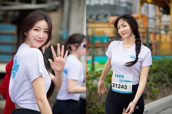 ▲▼安芝儇到澎湖參加馬拉松,超美畫面電暈大量粉絲。(圖/翻攝臉書/安芝儇)
