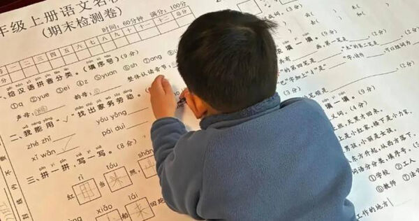 陸「超大版寒假練習卷」爆紅 家長曝奇效:孩子寫完一套還想做