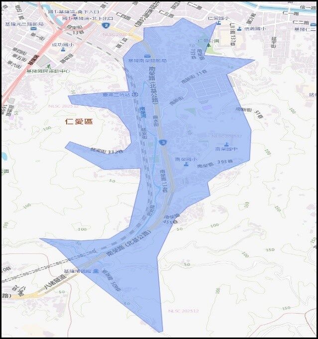 ▲▼八堵路破管搶修施工,發生非預期的阻礙,致無法以原先評估不停水方式施工,訂本月27日晚上九點停水施工。(圖/台水官網)