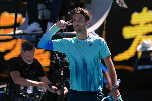 ▲▼義大利好手穆塞蒂、喬科維奇(Novak Djokovic)。(圖/達志影像/美聯社)