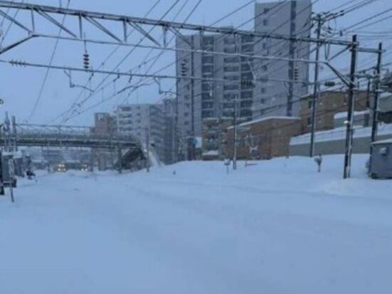 ▲▼JR北海道因創紀錄大雪,札幌都會圈列車嚴重誤點與停駛。(圖/翻攝自JR北海道)