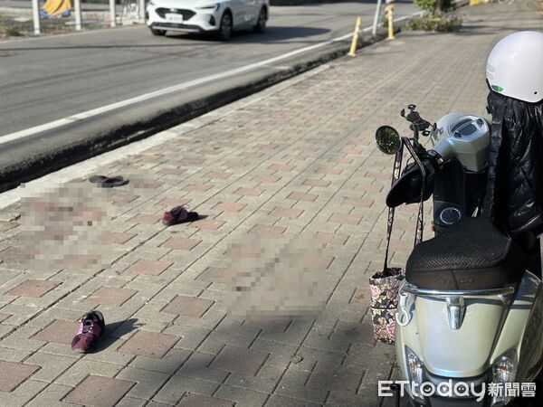 ▲台中大雅區發生婦人遭砍事件,送醫急救中。(圖/記者許權毅攝,下同)