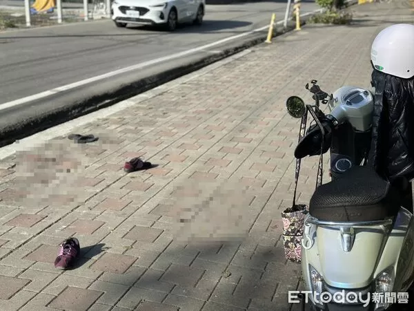 ▲台中大雅區發生婦人遭砍事件,送醫急救中。(圖/記者許權毅攝,下同)