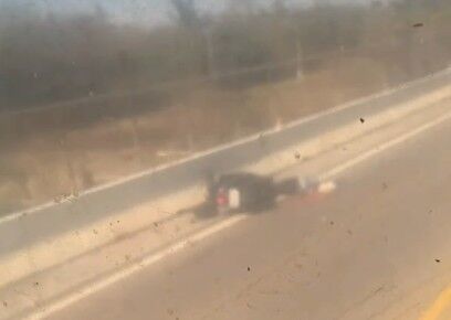 ▲和美堤岸道路發生機車遭大貨車輾壓頭部身亡。(圖/民眾提供)