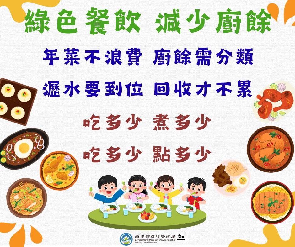 ▲▼節慶期間廚餘量較平日顯著增加3成以上,環境部提醒民眾,支持「惜食三部曲」,吃多少煮多少。(圖/環境部提供)