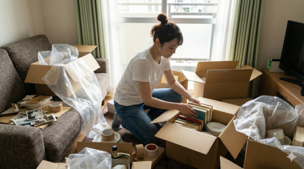 ▲▼搬家,整理。(AI協作圖/記者張方瑀製作,經編輯審核)