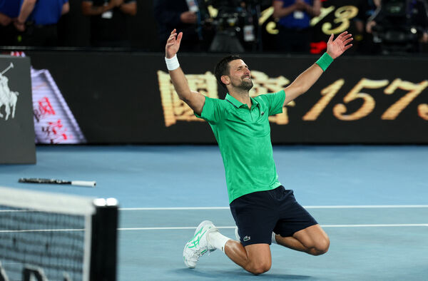 ▲Novak Djokovic闖進生涯第11次澳網決賽,此前10次決賽中他10次皆奪冠。(圖/路透)