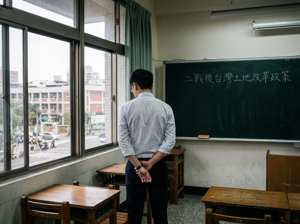 ▲▼高雄一名教師依課綱講授二戰後台灣土地改革,卻遭家長指控「把威權政治帶進校園」。(AI協作圖/記者董美琪製作,經編輯審核)