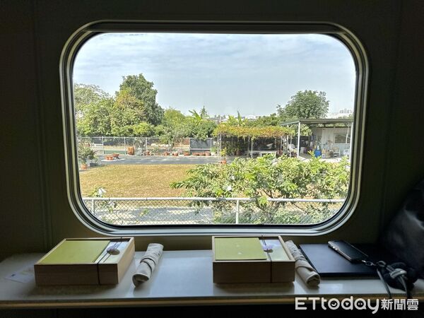 ▲雄獅x台鐵觀光列車「山嵐號」今(4日)正式駛向西部,宣布自4月3日起首度行駛台南至彰化路線,山嵐號。(圖/記者彭懷玉攝)