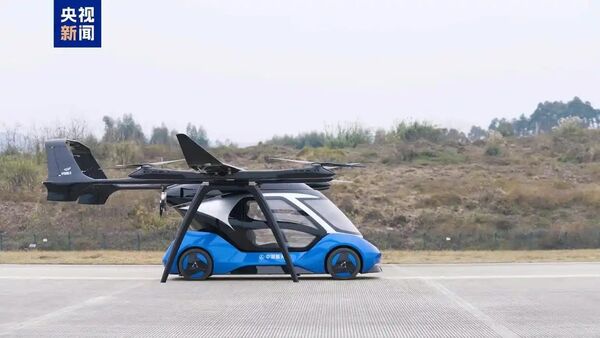 ▲▼中國航天科技集團九院研製的大陸首款航天造電動垂直起降低空飛行器。(圖/翻攝央視新聞)