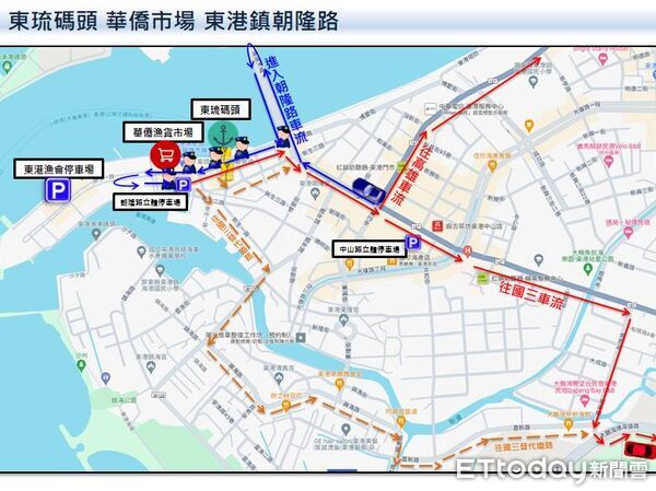 ▲東港警方春節交通疏導措施出爐。(圖/記者陳崑福翻攝)