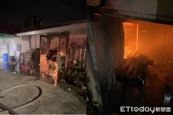 ▲▼ 台南一處三合院清晨發生火警。(圖/記者林東良翻攝,下同)