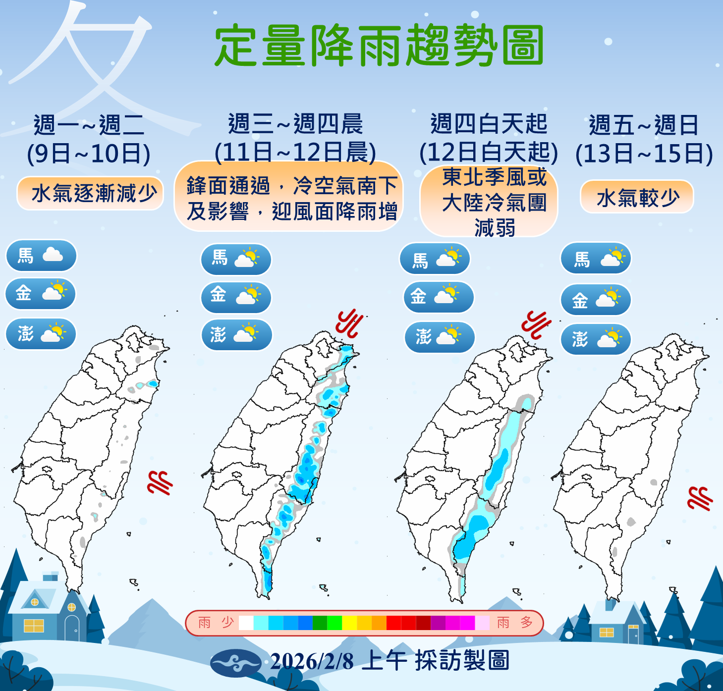 ▲▼未來一周天氣。(圖/氣象署提供)