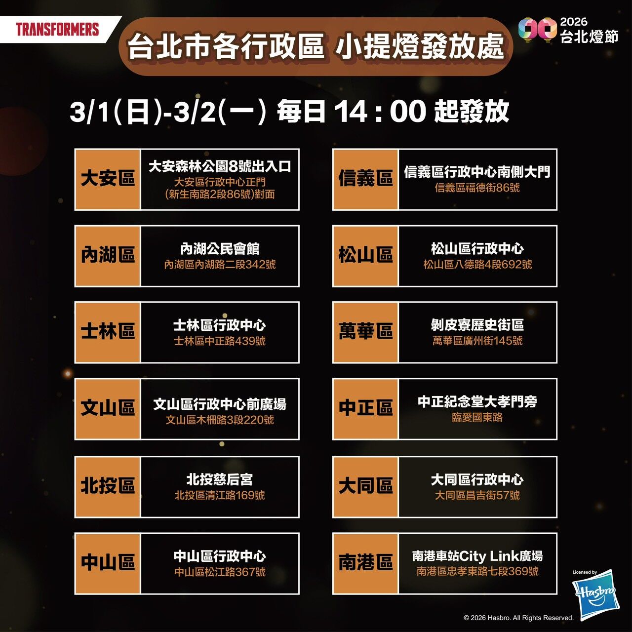 ▲2026台北燈節柯博文小提燈發放懶人包。(圖/觀傳局提供)