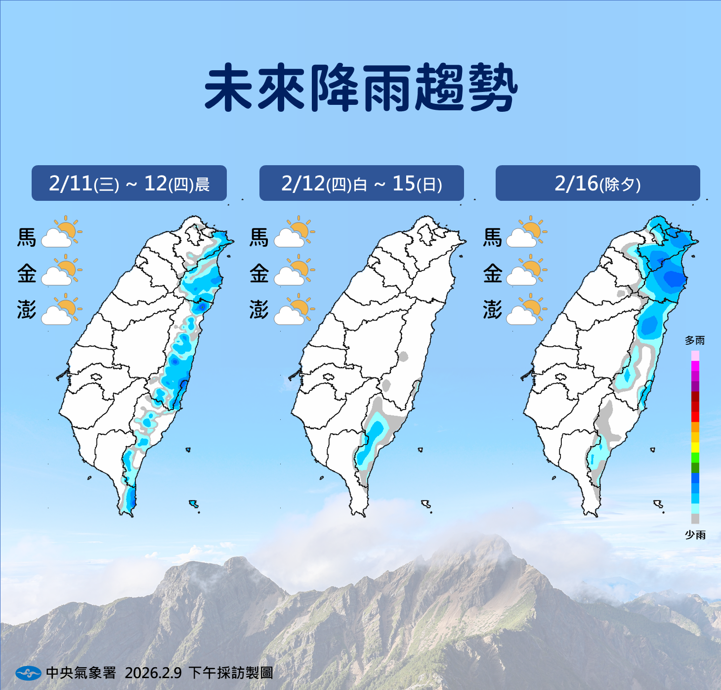 ▲▼未來一周天氣。(圖/氣象署提供)