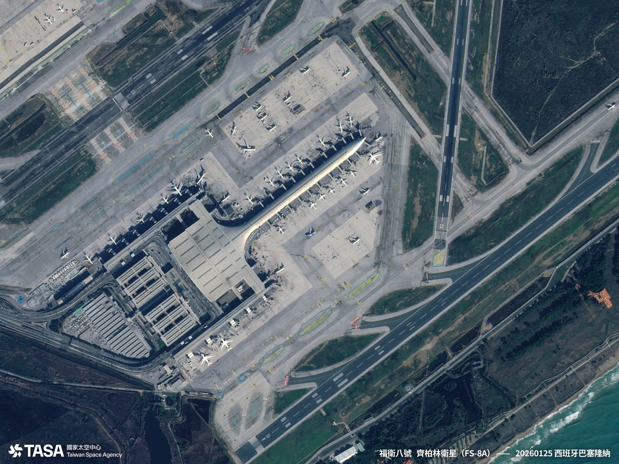 ▲▼台灣第一個自製衛星星系「福衛八號」首顆齊柏林衛星,第一波影像成果。(圖/翻攝自Facebook/蕭美琴)