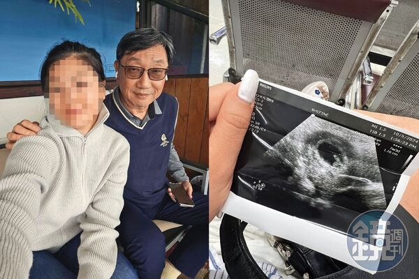 長榮大學已婚副教授張振平(左圖右)偷吃小30歲的A小姐(左圖左),2人還拍下甜蜜合照。張振平得知A小姐懷孕後,竟冷血稱孩子「只是細胞」,要求墮胎。(讀者提供)