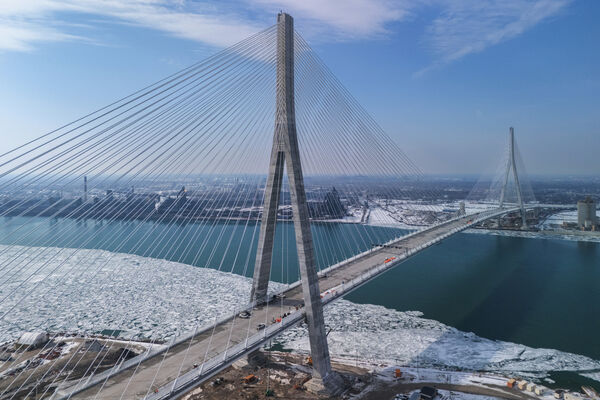 ▲▼ 侯艾國際大橋(Gordie Howe International Bridge) 。(圖/路透)