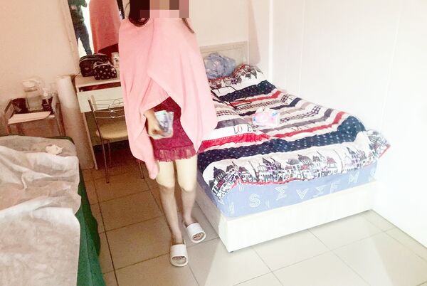 ▲桃園市中壢警方昨日持搜索票查獲「一樓一鳳」色情據點。(圖/中壢警方提供)