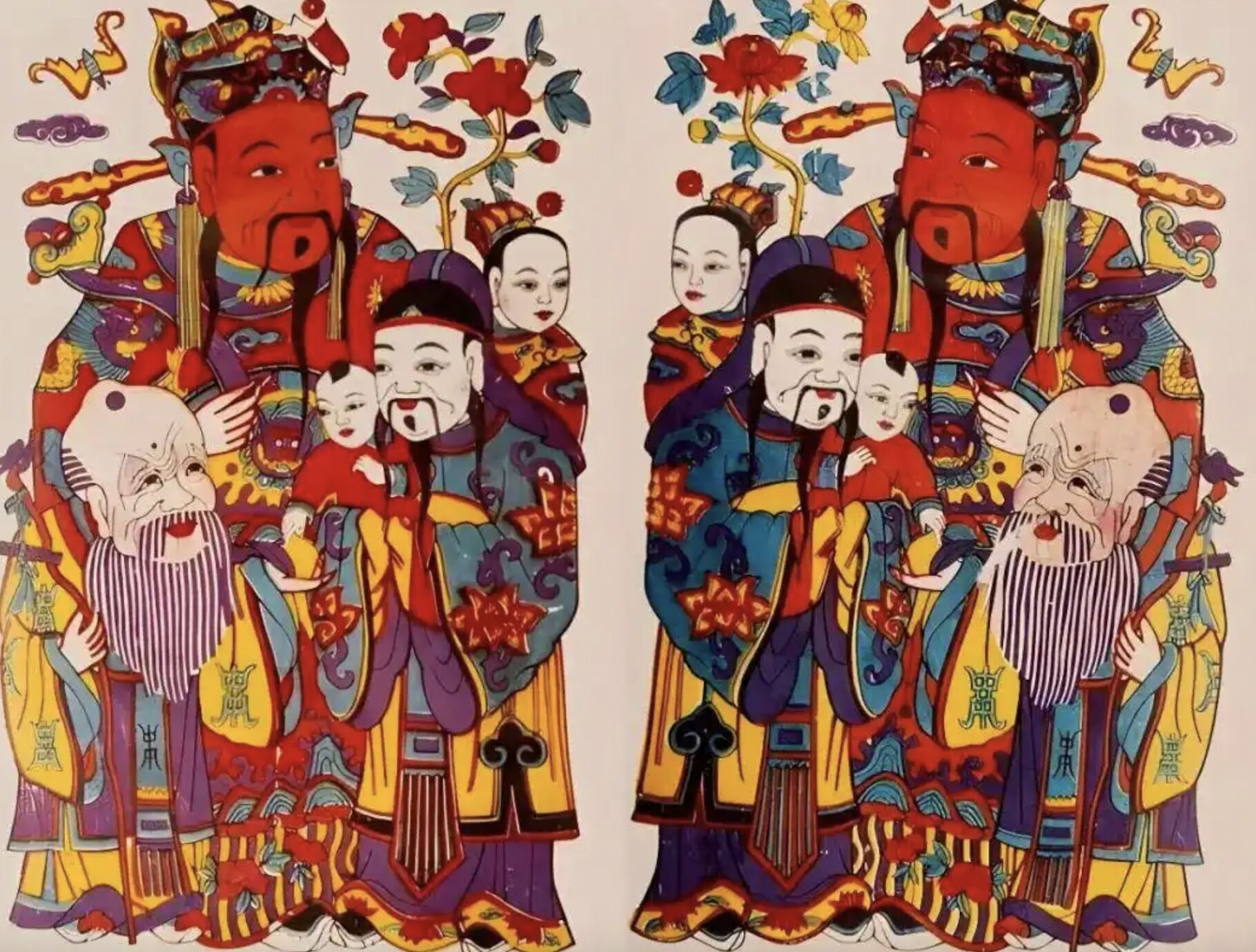 ▲文門神象徵天官賜福。(圖/翻攝微博)