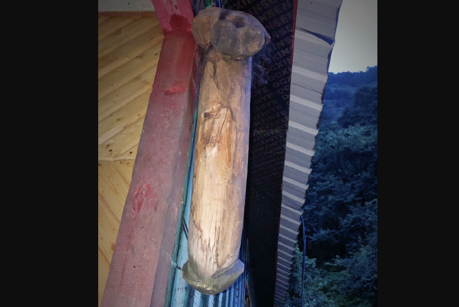 ▲西藏門隅地區門巴族的生殖器崇拜也是一種除厄的門神作用。(圖/翻攝微博)