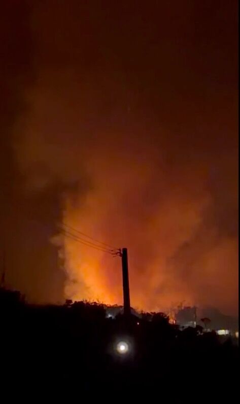 ▲▼苗栗西湖火燒山。(圖/翻攝Threads)