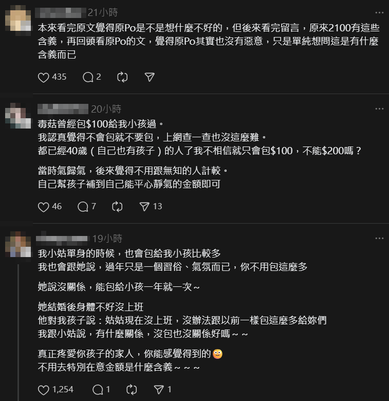 ▲▼小姑連2年紅包2100元 竟暗藏「特殊祝福」網驚呼長知識了。(圖/翻攝自Threads)