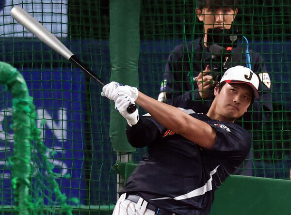 ▲WBC日本隊超級巨星大谷翔平練打。(圖/達志影像/美聯社)