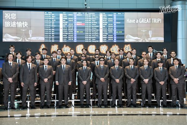 ▲中華隊出發前往日本。(圖/中職提供)