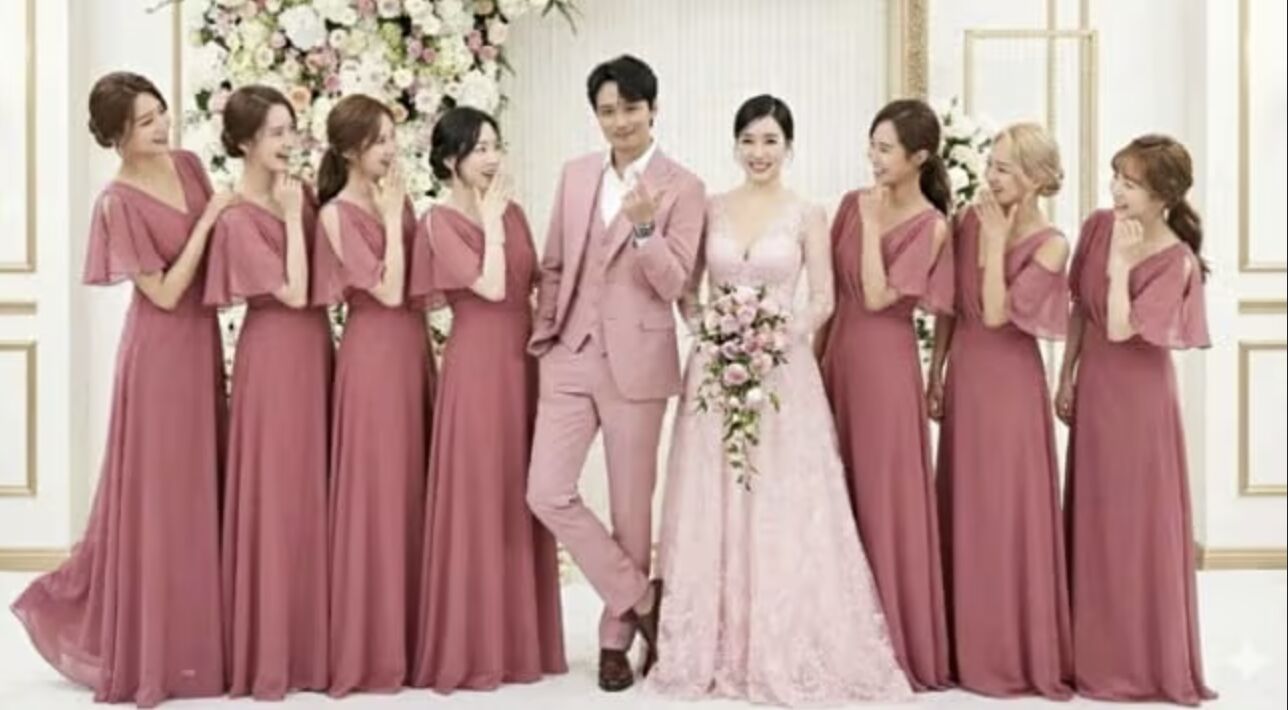 ▲韓網瘋傳AI製成的婚紗照。(圖/翻攝自韓網)