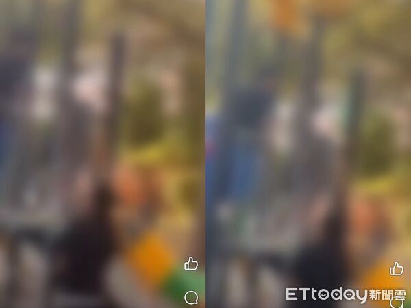 ▲陳姓男子站在遊樂器材上對著2名男童破口大罵。(圖/翻攝自爆料公社)