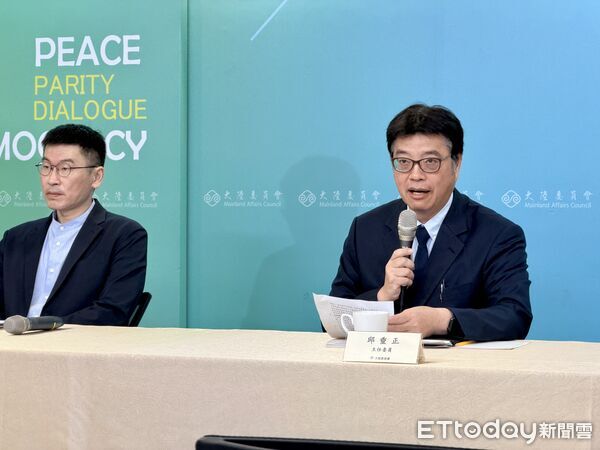 ▲▼陸委會主委邱垂正,副主委、發言人梁文傑。(圖/記者蔡紹堅攝)