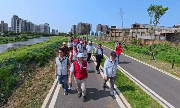 ▲水利署視察「老街溪芝和橋至領航南橋治理工程」
