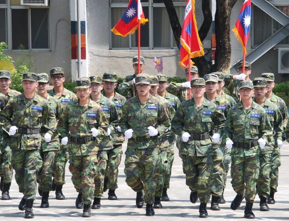 ▲陸軍成功嶺軍歌競賽。(圖/翻攝自Facebook/國防部發言人)