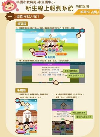 ▲桃園115 學年度國中小新生報到免出門!