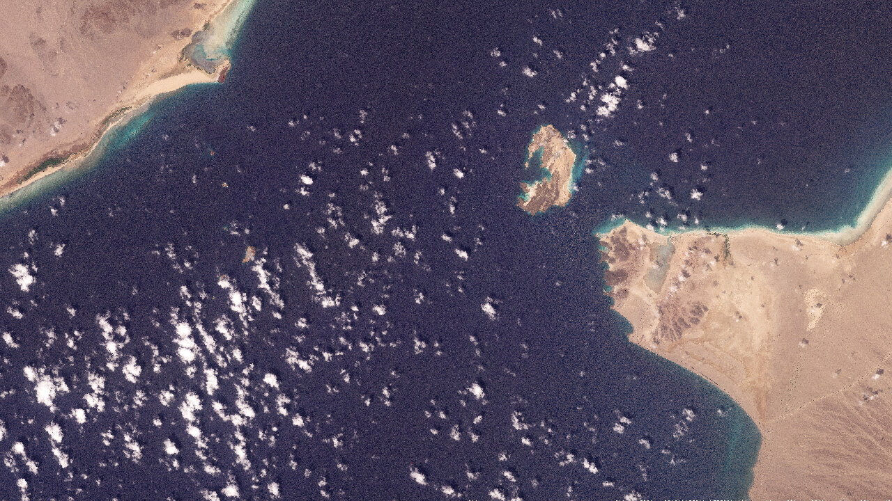 ▲▼ 曼德海峽靠近葉門一側2月27日衛星影像。(圖/路透)