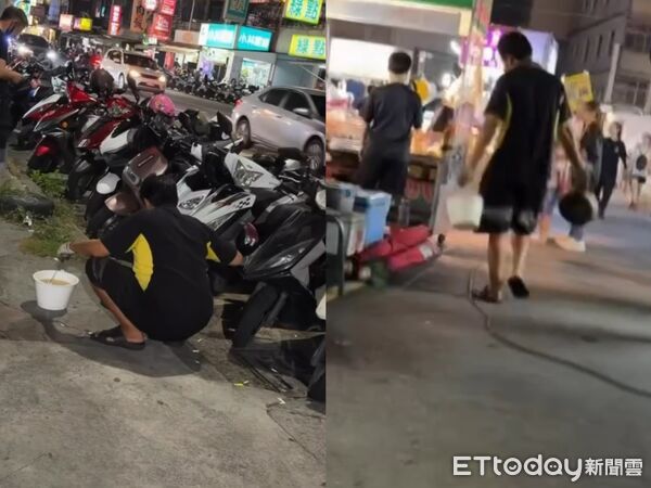 ▲▼高雄水溝變垃圾桶!燃燒木炭直接丟。(圖/翻攝自爆廢公社)