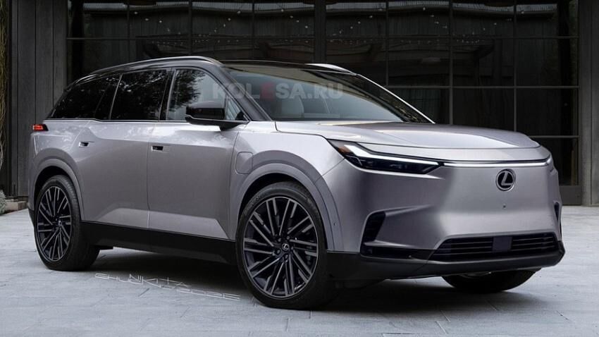 ▲LEXUS日前曝光全新7人座上路測試!來自TOYOTA Highlander電動版。(預想圖/翻攝自《kolesa.ru》)