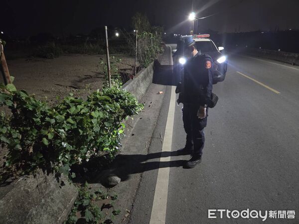 ▲東港警方保護烏龜到安全處所。(圖/記者陳崑福翻攝)