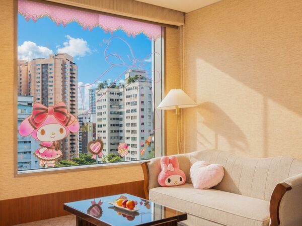 ▲台北遠東香格里拉將於7月1日至8月30日限時推出「美樂蒂&雙星仙子」主題住房專案。(圖/業者提供)